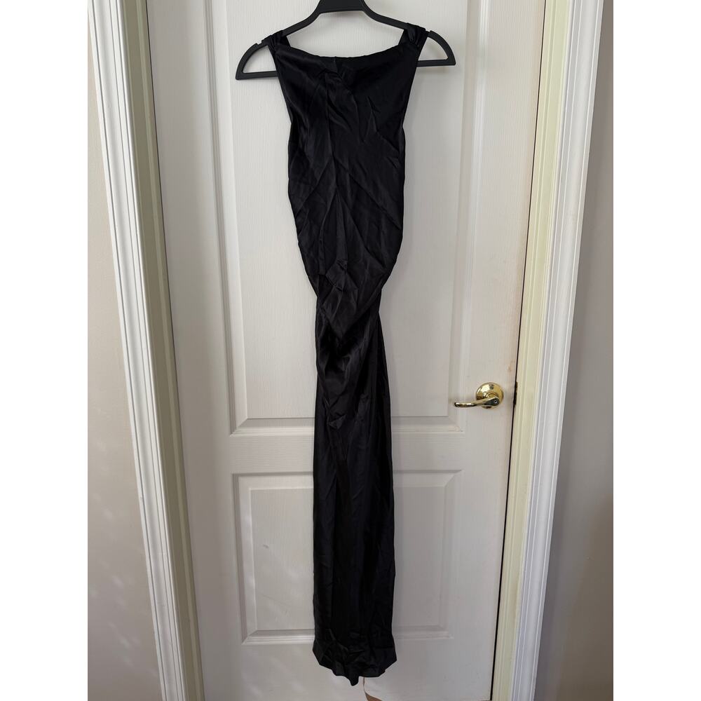 New Reformation Casette 100% Silk Dress Black Size 8 formal evening gown women - Picture 5 of 10